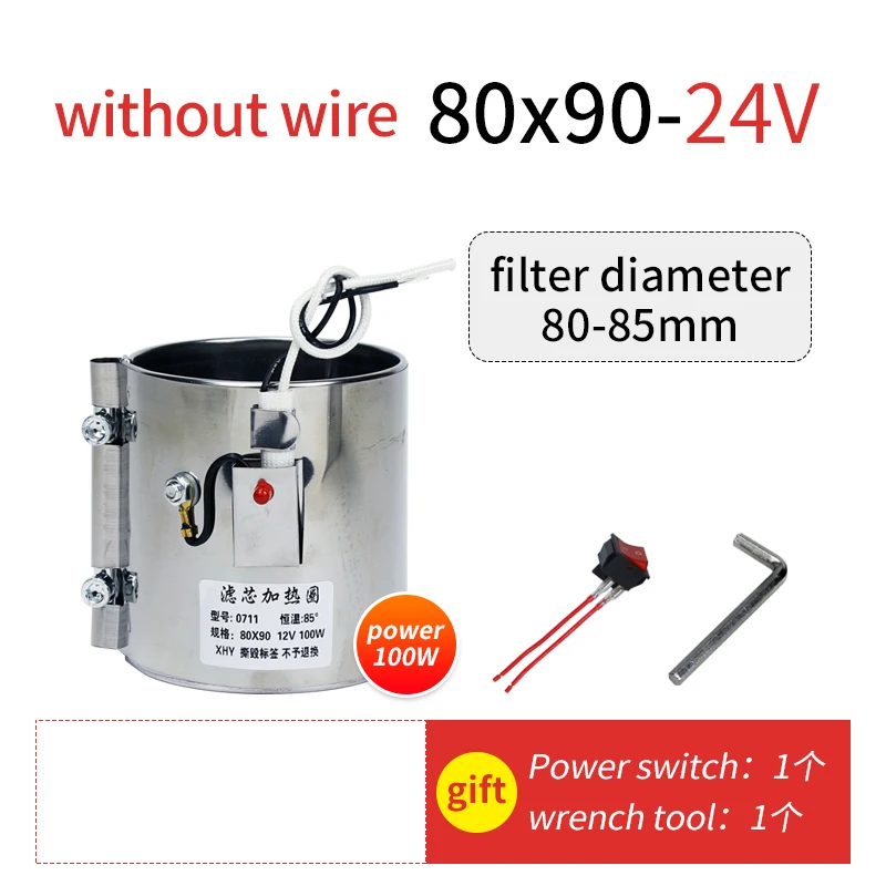 

Автоматический нагреватель дизельного фильтра с постоянной температурой 85 ℃ 120 Вт 12 в 24 В для автомобильного пикапа грузовика топливный фильтр Электрический нагревательный оболочка