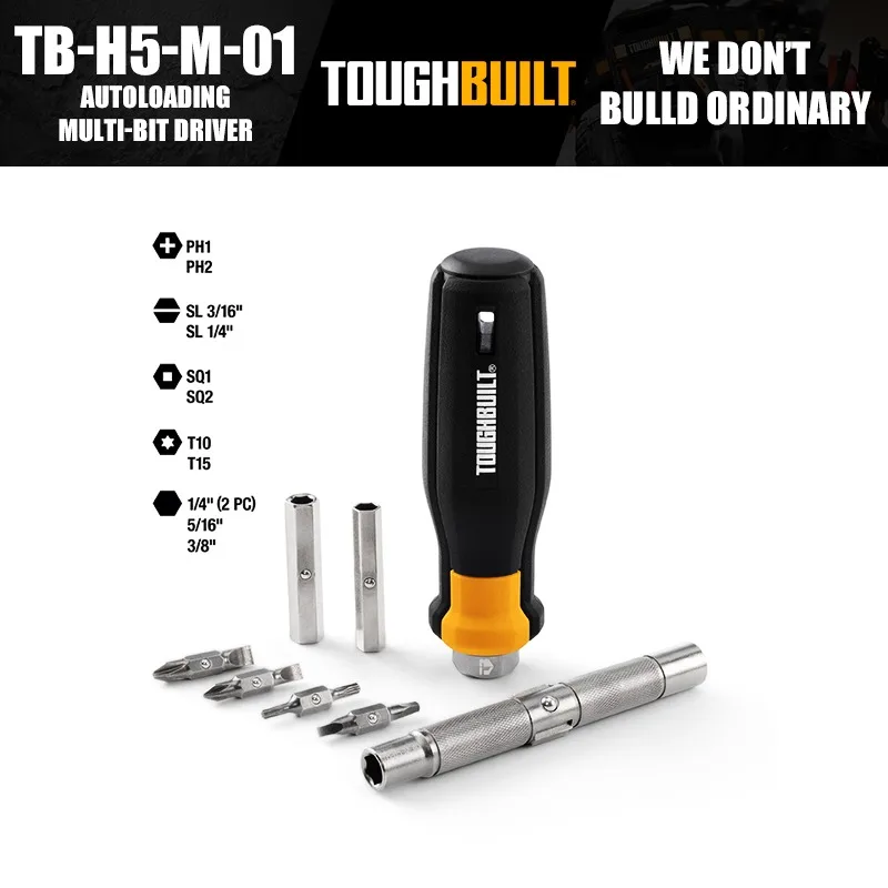 ToughBuilt TB-H5-M-01 Автомобильный многобитовый драйвер аксессуары для ручных