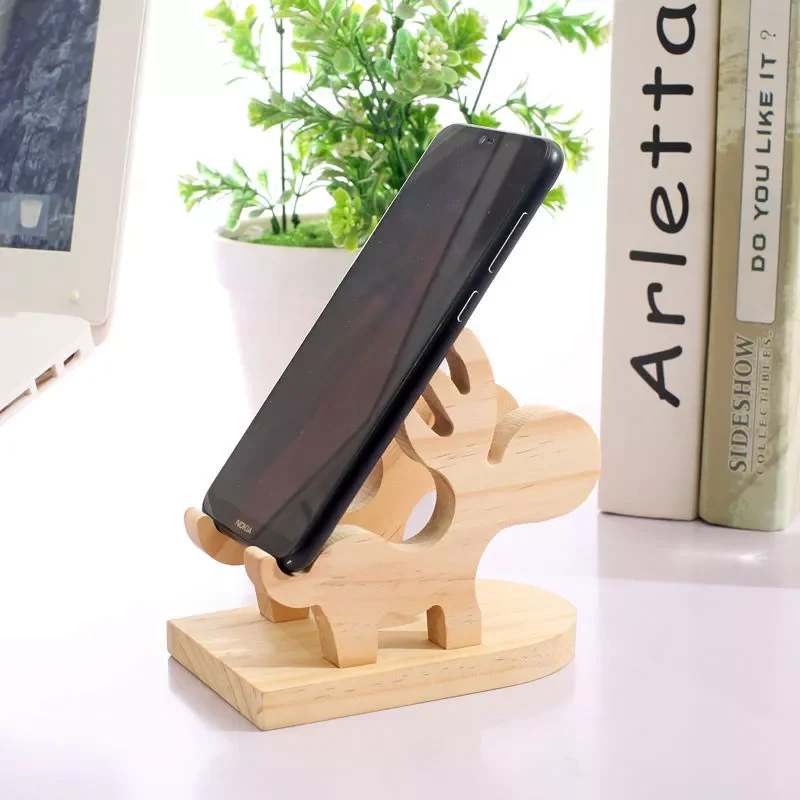 

Universal Phone Holder Wooden Stand Mobile Smartphone Support Tablet Stand for Phone Desk Cell Phone Lazy Holoder Portable Cute