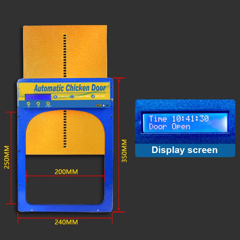 

Automatic Chicken Coop Door Aluminum+abs Intelligent Anti-pinch Induction Time Control Waterproof Gate For Hens Pet Door