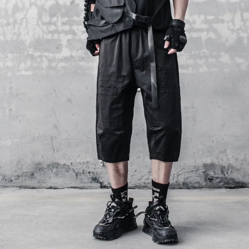 

Men's Casual Capris Loose Summer Trend Japanese Large Personalized Tailored Pants Samurai Work Shorts