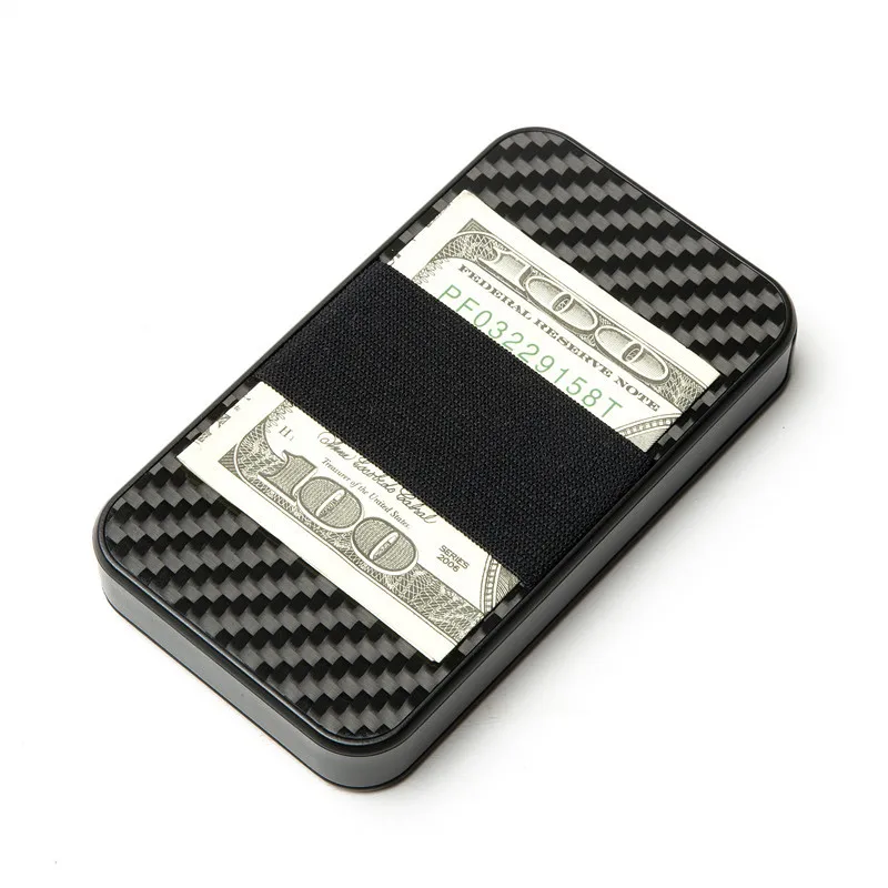 Bisi Goro Smart Wallet Carbon Fiber Protector RFID Credit Card Holder ID Blocking Single Box Multifunction Business For Men