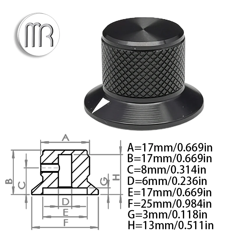 Алюминиевая ручка потенциометра для электрогитары