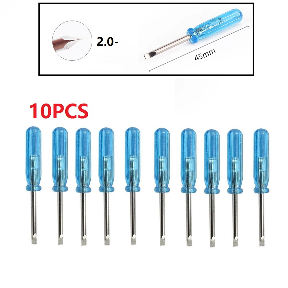 

10pcs Mini Slotted Cross Screwdrivers 1.5/2.0/3.0mm Mini Screwdriver For Mobile Phone Laptop Xbox Repair Tool