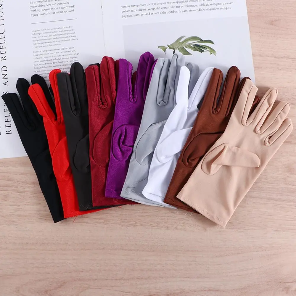 

Цветные женские перчатки из спандекса с защитой от ультрафиолета, устойчивые к истиранию, солнцезащитные варежки, перчатки для вождения, перчатки для занятий спортом на открытом воздухе