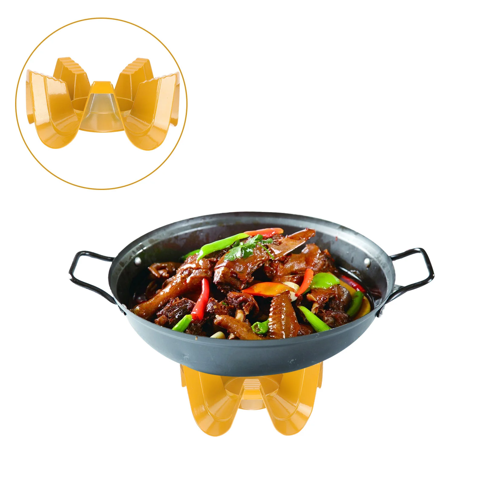 

2 Pcs Cookware Camping Stove Base Picnic Burner Portable Pot Stainless Steel Supplies Small Outdoor