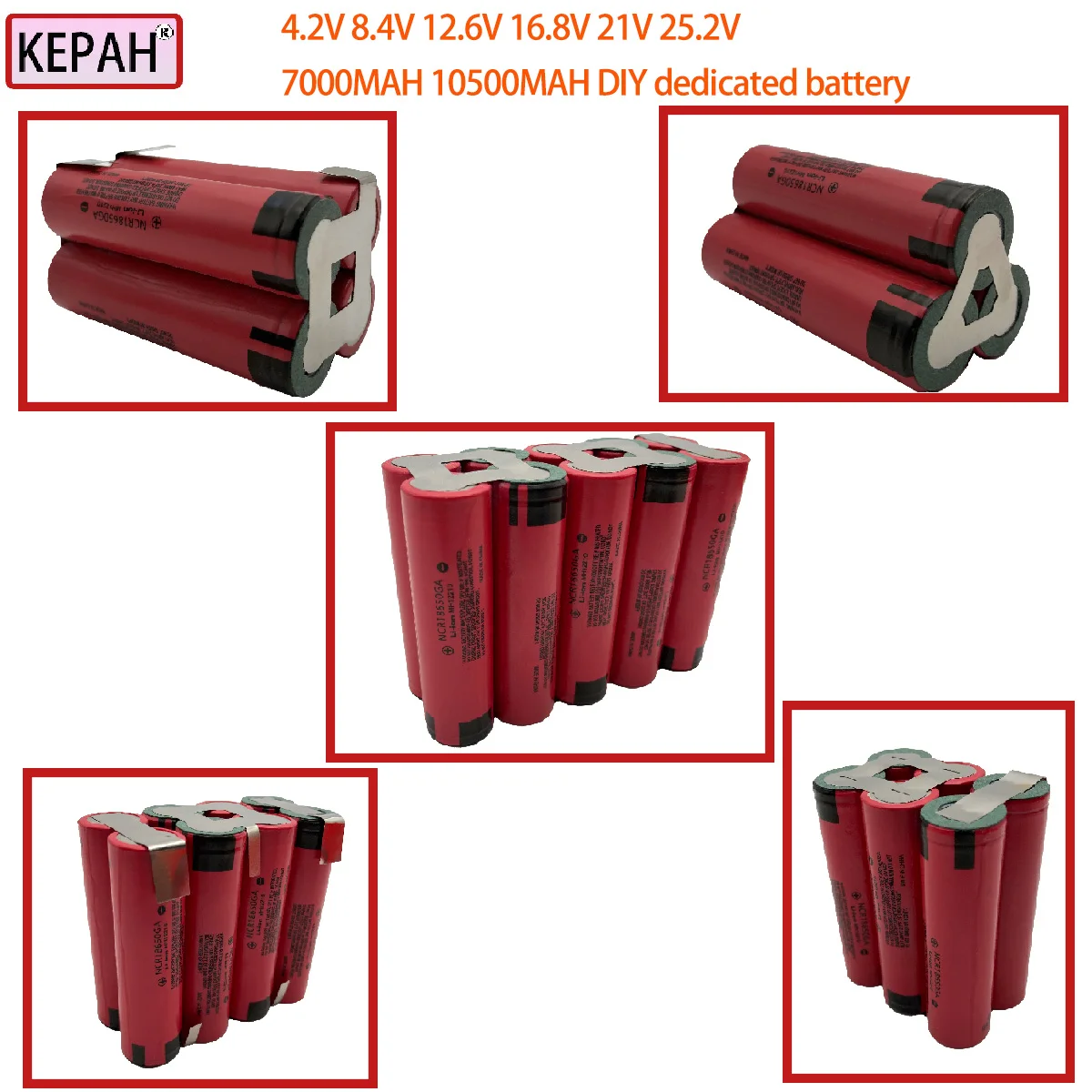 

1S3P 2S2P 3S2P 4S2P 5S2P 18650 3500 mAh 8.4V 12.6V 16.8V 21V 25.2V DIY Toy drill small appliances rechargeable lithium battery