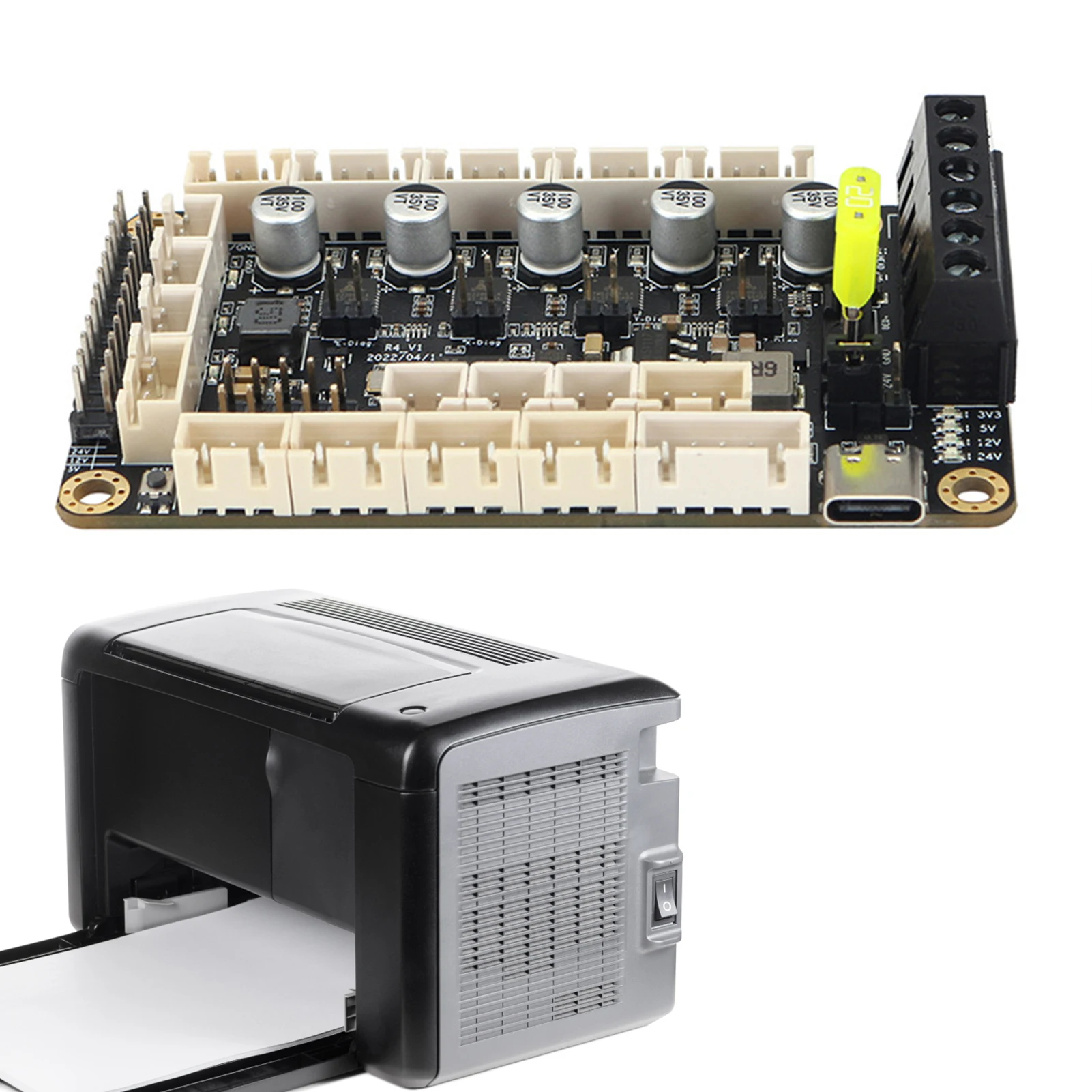 

Silent Motor Driver High Power For 3D Printer Machine Accessories Voron V0 R4 Motherboard 4-Axis Control Board TMC2209 Driver