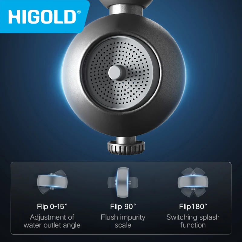 Аэратор для ванной HIGOLD универсальный поворотный брызговик с четырьмя функциями