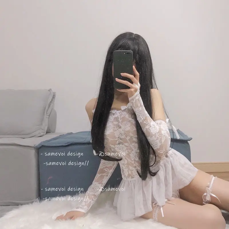 Милое сексуальное нижнее белье для стриминга невесты прозрачное сказочное