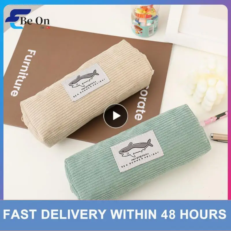 Case Corduroy Pen Case Kawaii Stationery Estuche Large Capacity Pencilcase Trousse School Supplies Pencil