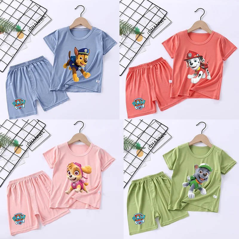Детский пижамный комплект Щенячий патруль короткий из двух предметов с аниме