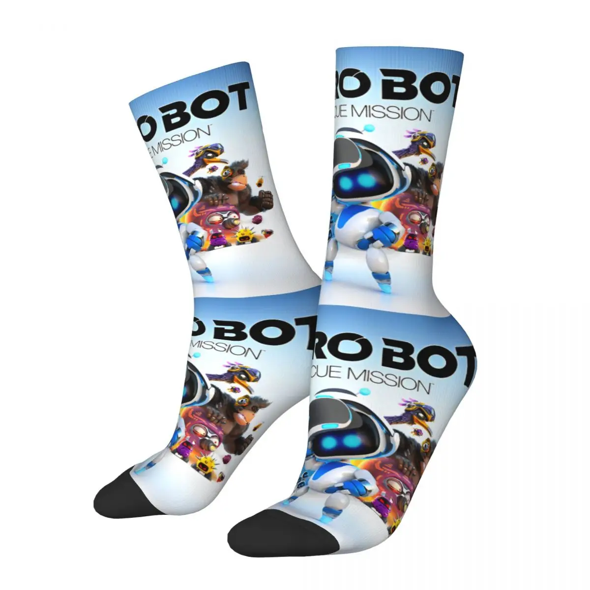 Новые мужские носки повседневные игровые Astrobots женские чулки с графическим