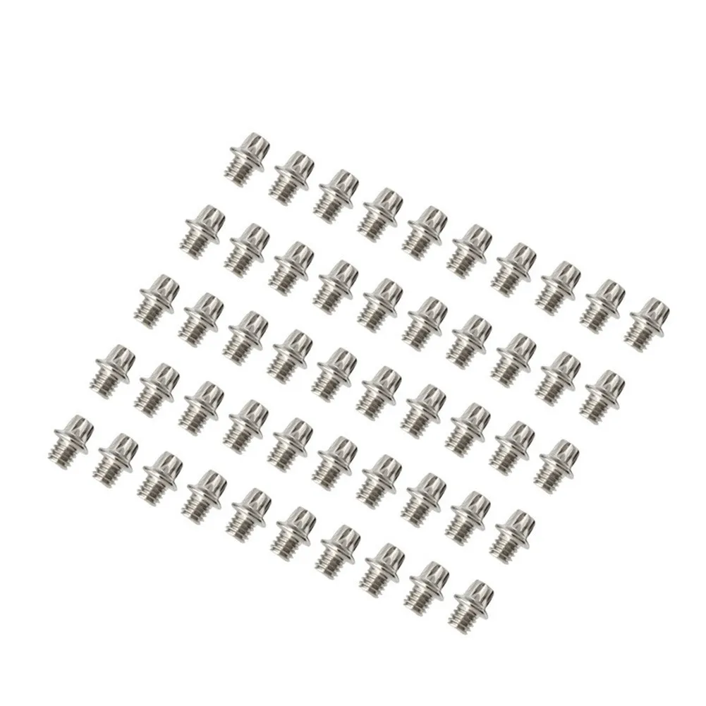 

50 Pcs Bicycle Pedal Replacement Screw Pin Bolt Hex M4 Pedal Pin Screw Set Road Mountain Bike Folding Bicycle Pedal Cleat