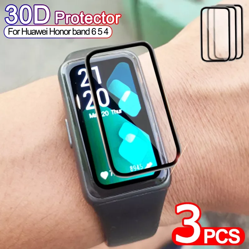 

Curved Edge Protective Film For Huawei Band 6 Pro Watch Protective Film Hauwei Honor Band 6 5 4 Smart Watch 30D Screen Protector