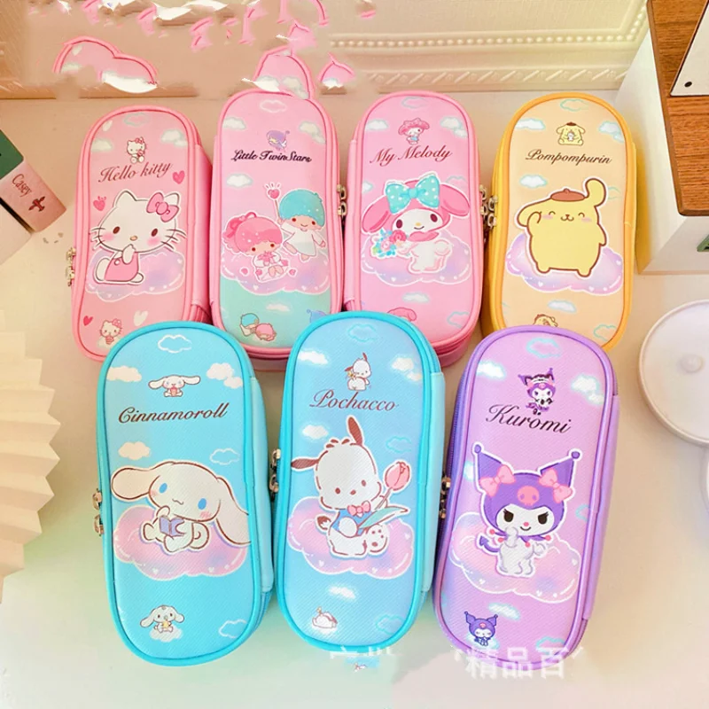 

Sanrioed Cinnamoroll Kuromi LittleTwinStar пуриновая собака моя мелодия почтовый мультяшный держатель для карандашей студенческие канцелярские принадлежнос...