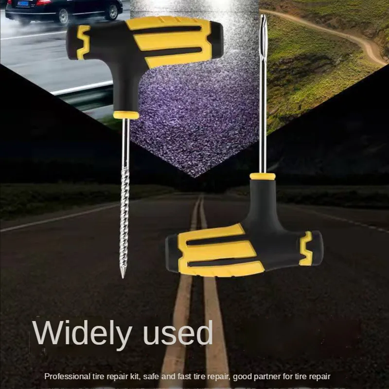 

Набор инструментов из сплава для ремонта автомобильных шин, Резиновая полоса для ремонта шин, бескамерная шина, инструмент для шин и мотоци...