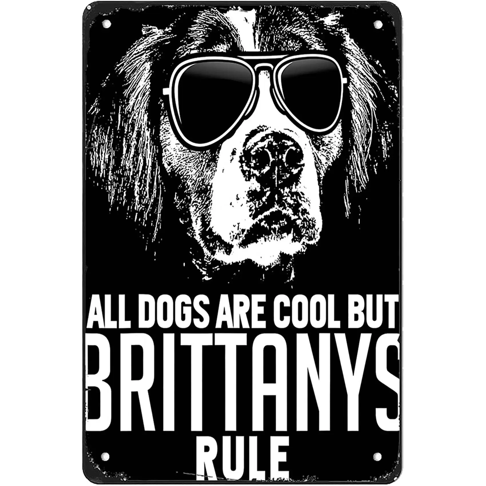 Забавные металлические забавные оловянные знаки для собак, но Бретань, спаниель, искусственная стена, ферма, человек, кухня, бар, ферма, забор