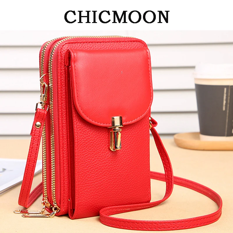 

Touchable Small Crossbody Shoulder Bag Women High Quality Phone Pocket Ladies Purse Clutch Fashion Leather Hasp Handbags Female