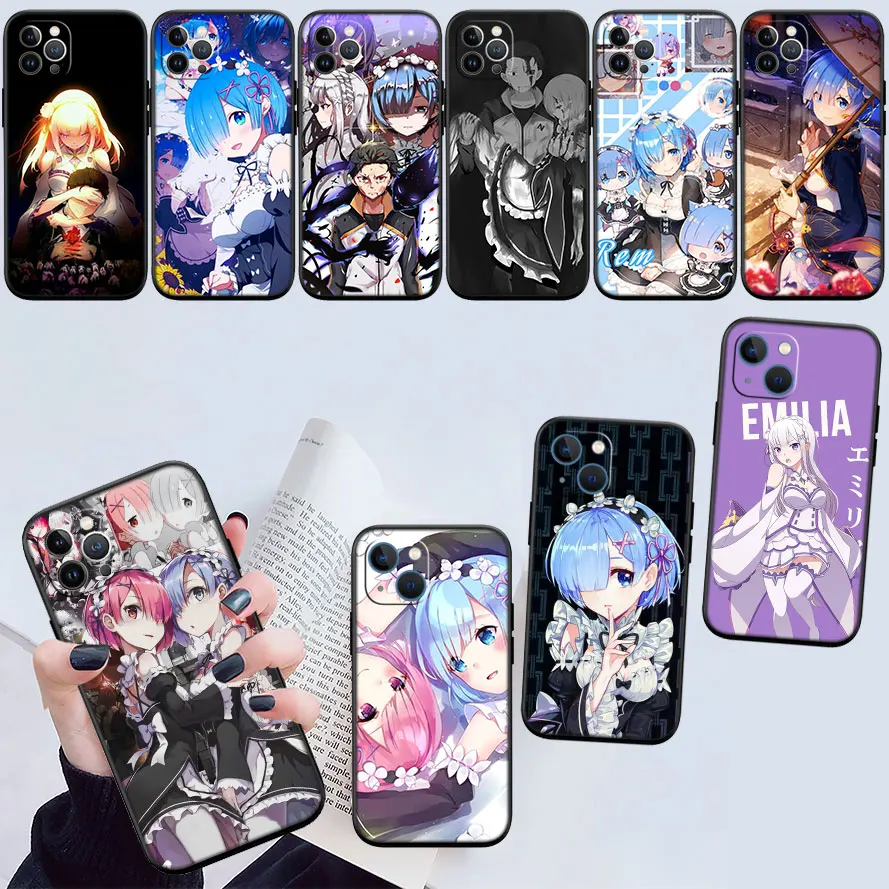 Фото Новый высококачественный чехол Re Zero Emilia Ram Rem для Xiaomi Poco C40 C50 C51 C55 C65 C71 C75 F3 F5 F6 F7 M2 M3 Pro Ultra №3