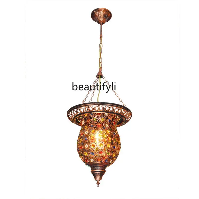 

yj Hotel Ballroom Cozy and Romantic Coffee Tea Shop Restaurant Bohemia Color Crystal Chandelier