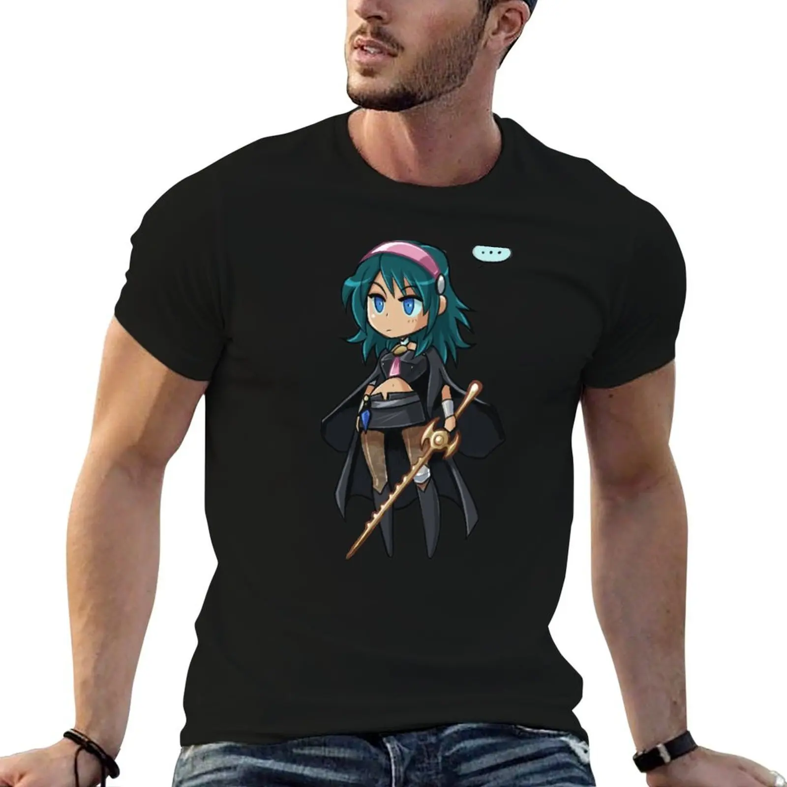 Фото Byleth (F!Byleth) - Fire Emblem Three Houses - Футболка Chibi Cutie, мужские футболки, белые мужские футболки с графическим рисунком, футболка №1