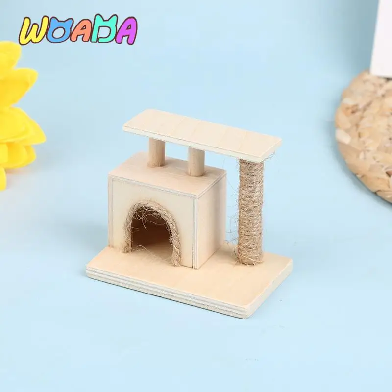 

1:12 Dollhouse Miniature Wood Cat Climbing Frame Model Decor Accessories Toys