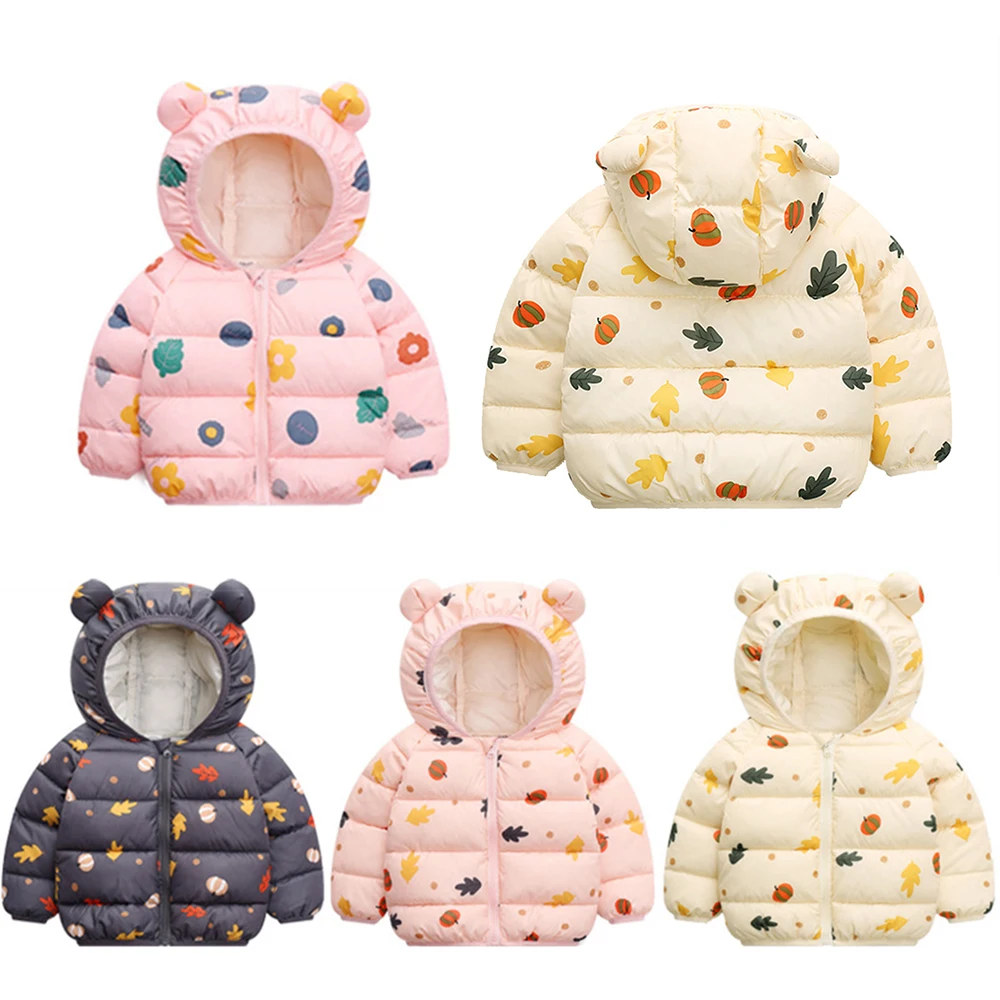 

2022 Children winter jacket Ultra light down Baby Girls Jackets Kids Hooded Outerwear Coat boys snowsuit Children Clothing 1-6 y