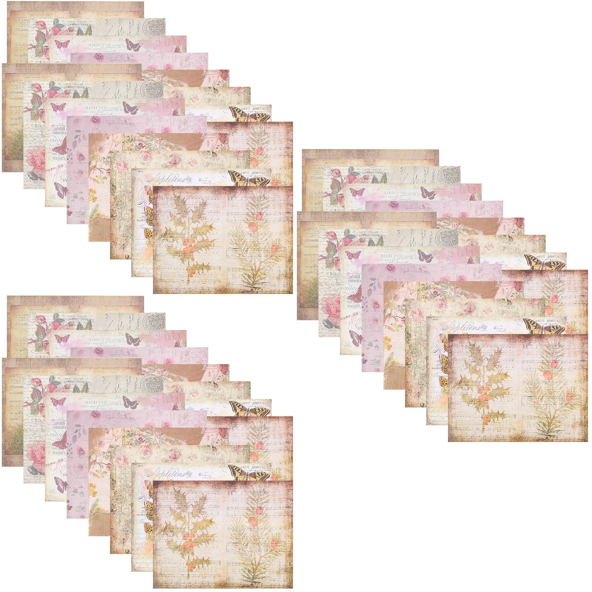

Paper Material Diy Vintage Retro Scrapbook Supplies Journal Scrapbooking Decorative Craft Diary Style Crafting Materials