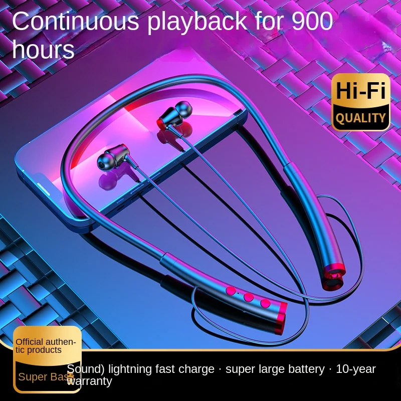 

YOVONINE Xiaomi Sports Wireless Bluetooth Headset Ultra-Long Life Battery Battery Halter In-Ear High Sound Headset Bluetooth