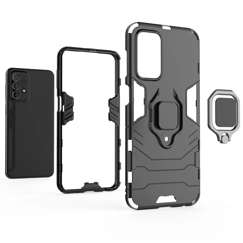 For Samsung Galaxy A23 Case for Samsung A23 A33 A53 A73 Cover Funda Finger Ring Protective Back Bumper For Samsung Galaxy A23