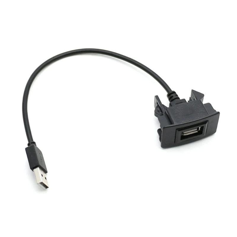 

Car Dashboard Mount USB Port Panel Male to Female Plastic Extension Cable 85DF
