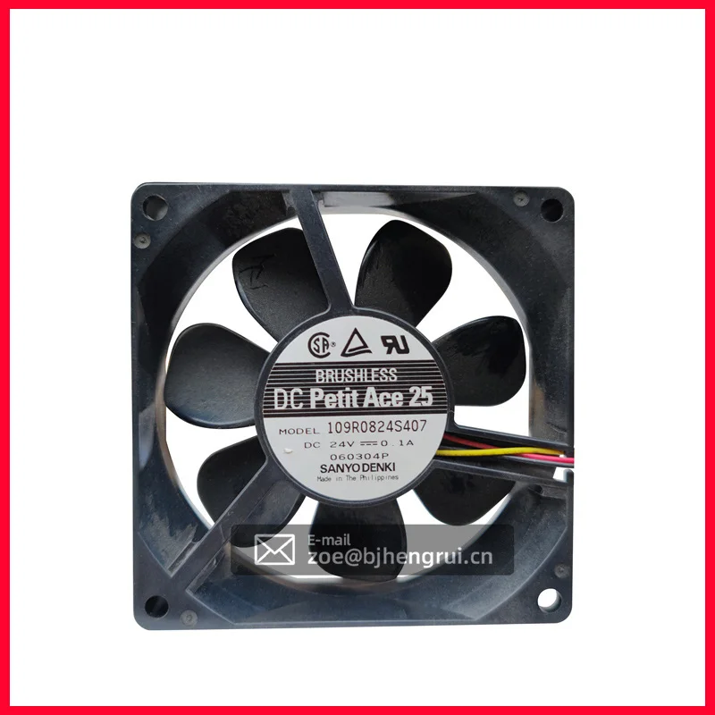 109R0824S407 24V DC 0.1A 8CM 80x80x25mm 8025 инвертор с двойным шарикоподшипником бесшумный осевой охлаждающий вентилятор