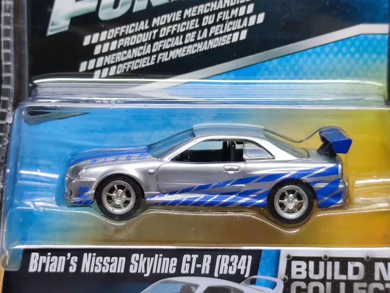 

Jada 1:64 Brian’s Nissan Skyline GT-R R34 Diecast Metal Model Car Alloy Toy Car For Children Crafts Decoration Collection