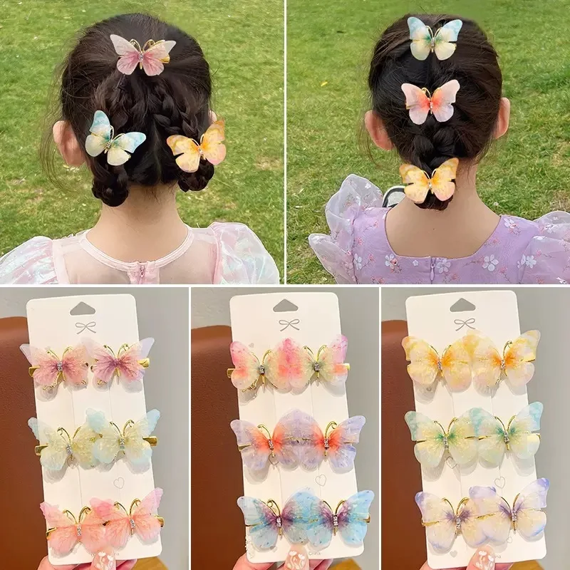 

2 шт., детские заколки-бабочки для волос