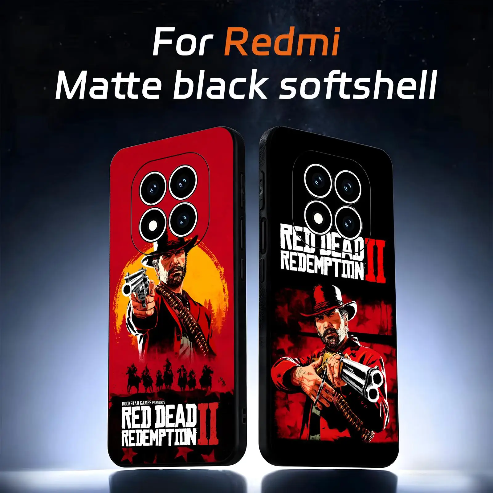 Фото Чехол для телефона HOT GAME Red Dead Redemption для Redmi Note15 14 13 12 11Pro Plus 5G 14C A3, мягкий черный чехол для телефона №1