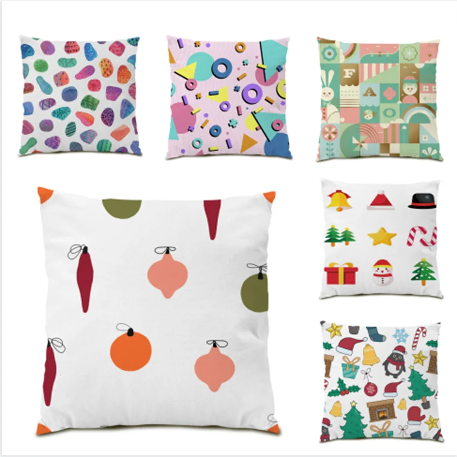 

Decorative Cushion Cover Luxury Home Decoration Polyester Linen Velvet Fabric Pillowcase Fashion Nordic Style Pillow Cases E0248