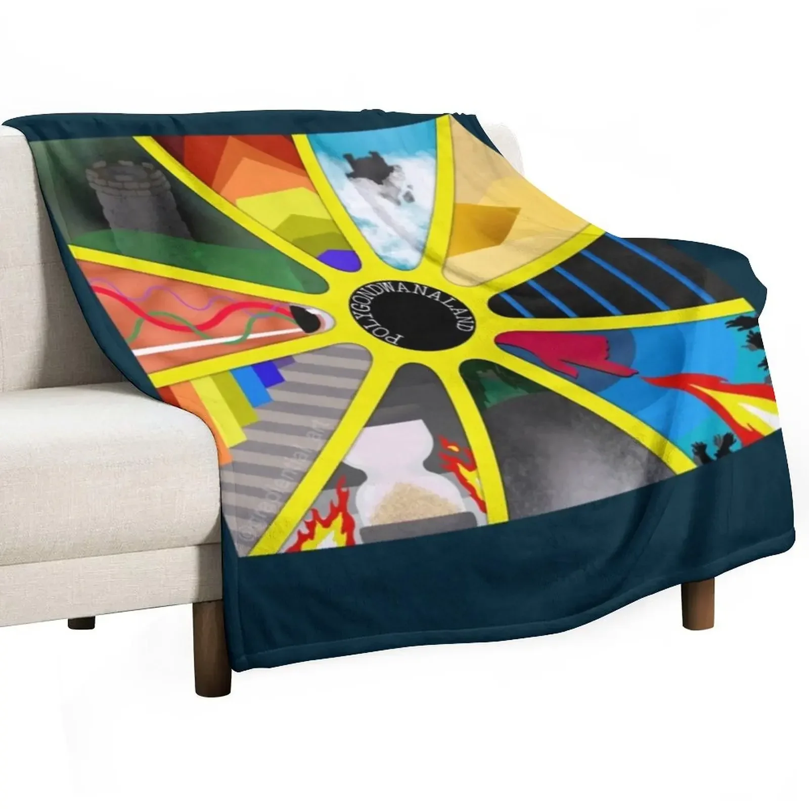 Кинг гизкард и волшебник ящерицы минималистичное покрывало Polygondwanaland одеяло