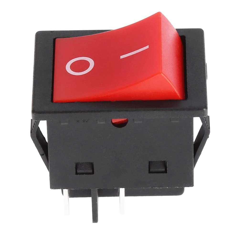 

Welding Machine 30A 120/250V High Current Red Copper Rocker Power Button Switch 4Pin With Light ON-OFF Electrical Accessories