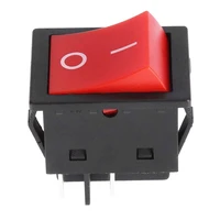 welding machine 30a 120250v high current red copper rocker power button switch 4pin with light on off electrical accessories