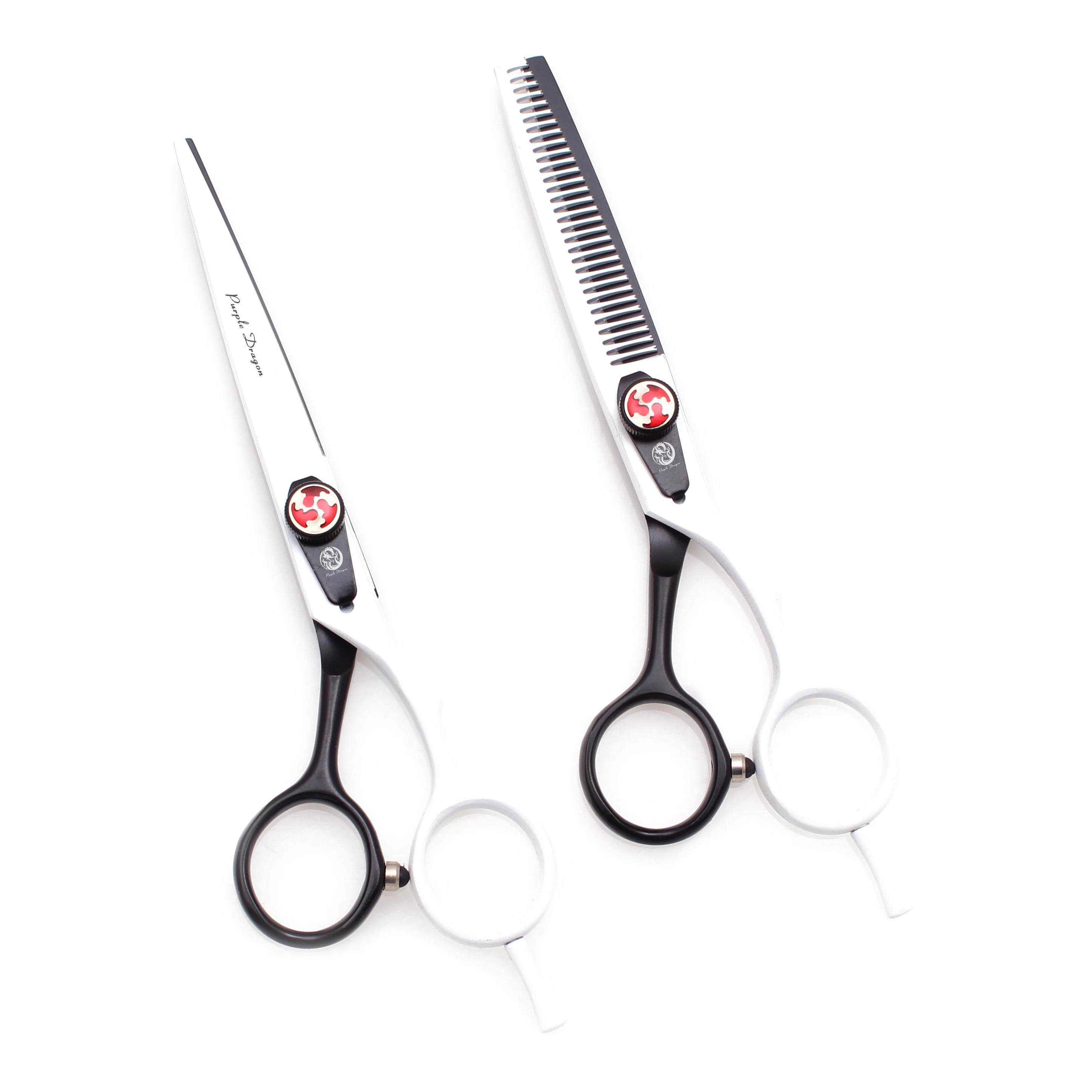 

Purple Dragon Professional Scissors Wholesale 5.5" 6" Japan Stainless Hair Cutting Shears Barber Thinning Scissors Haircut 1018#