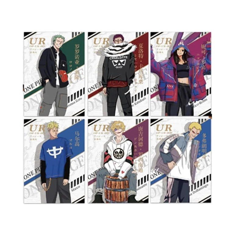 Фото Полная карта аниме ONE PIECE Nico Robin Zarbon Donquixote Doflamingo, подарок на Рождество, день рождения, детская игрушка, коллекционная карта №3