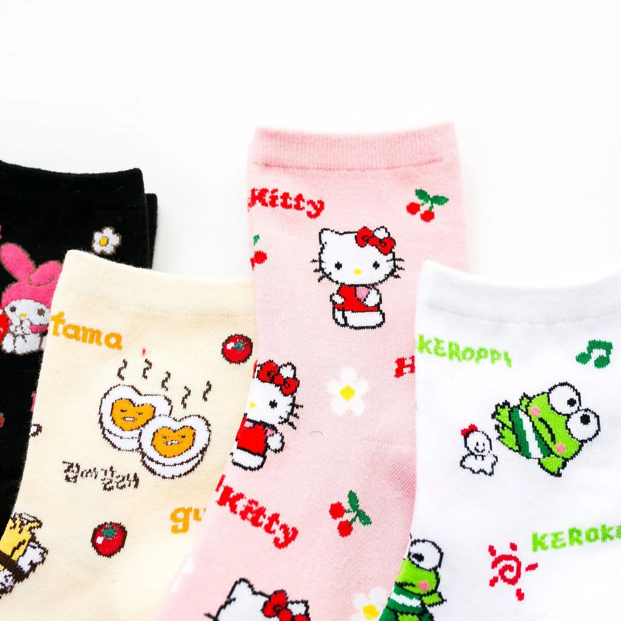 

NEW 5 Pairs/Pack Cartoon Cute My Melody Hello Kitty Sanrio Socks Pikachu Student Sports Socks Happy Sock Women