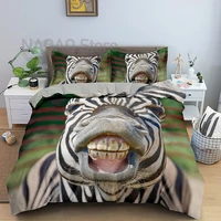 animal pattern duvet cover set zebra bedding set quilt cover with pillowcase twin full queen king comforter cover home textile