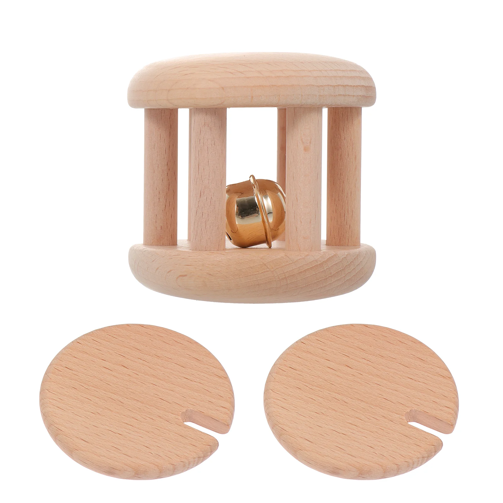 

2 Pcs Wooden Preschool Toys Infant Teether Soothing Teething Plaything Toddler