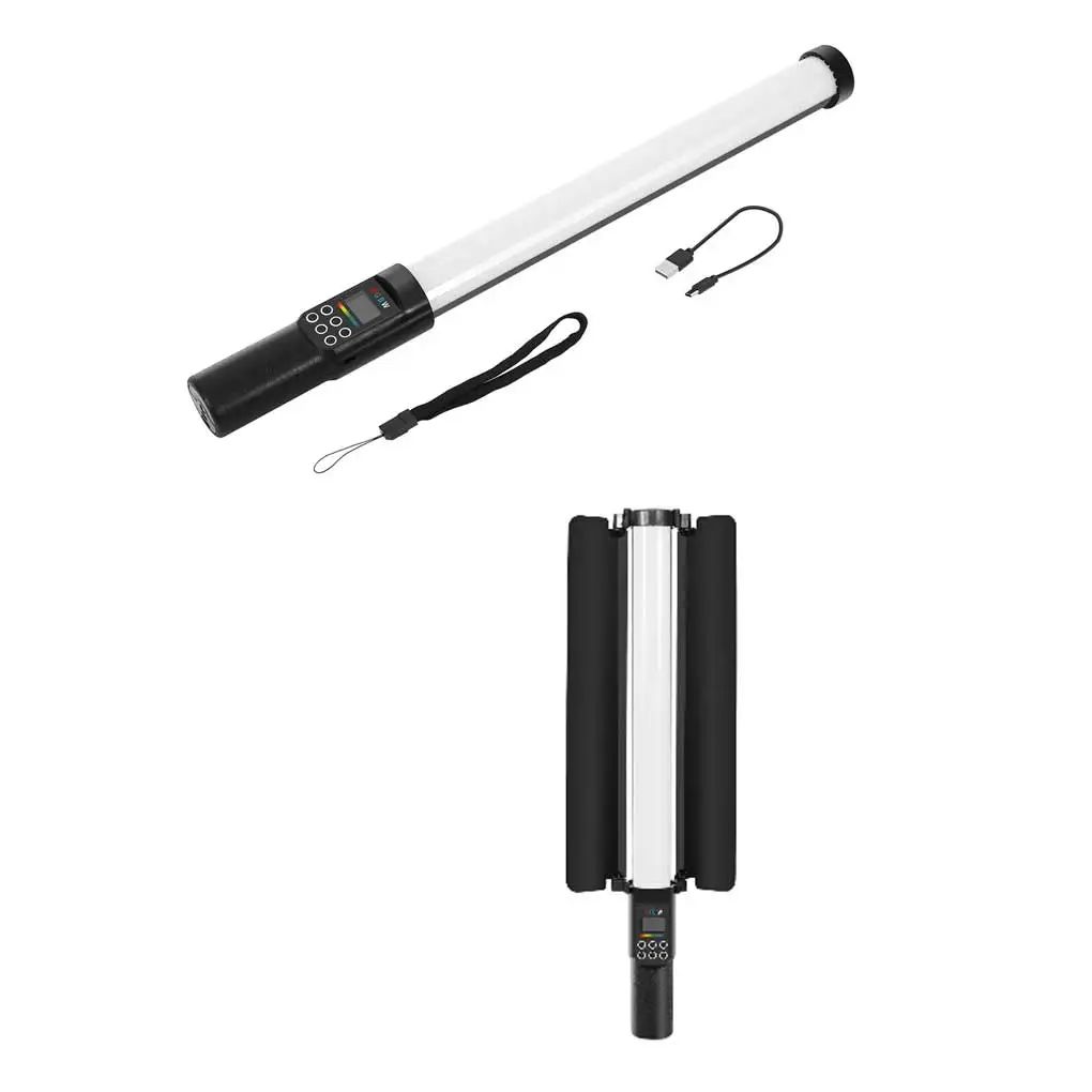 

RGB Camera Video Fill Light Color Dimmable Photograph Tube Lamp Rechargeable Selfie Live Streaming Lighting Tool