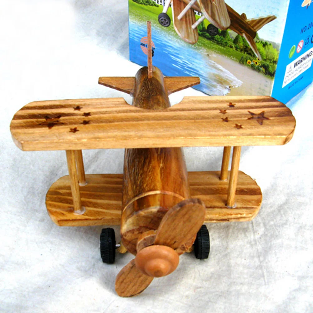 

Desktop Wood Warplane Model Desktop Airplane Decor Craft for Home Hotel Office