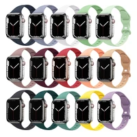 sport band for iwatch 44mm 40mm 45mm 42mm 41mm 38mm soft silicone replacement strap for iwatch series 7654321 se wristband