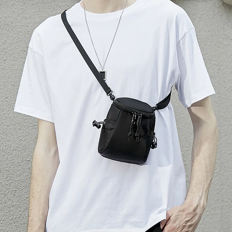 HK Men's Shouler Bag Fashion Mini Phone Bag For 6.5''Phone Light Weight Small Credit Card Bag Crossbody Bags For Men Hip-Pop