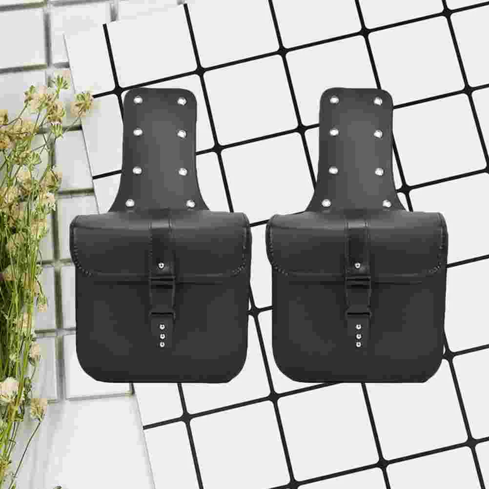 

1 Pair Motorbike Side Hanging Bag Mini Saddle Bag Motorcycle Modified Side Bag (Black)